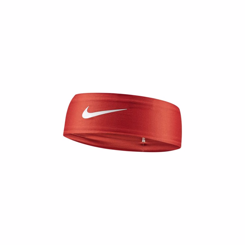 Čelenka NIKE DRI-FIT FURY CLASSIC HEADBAND UNIVERSITY RED WHITE WHITE