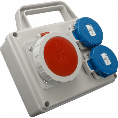 Rozvodnica 16A/400V/5P+2x250V vývodka TVM-16 držiak IP67 - ROSPG 1631 D (SEZ DK)