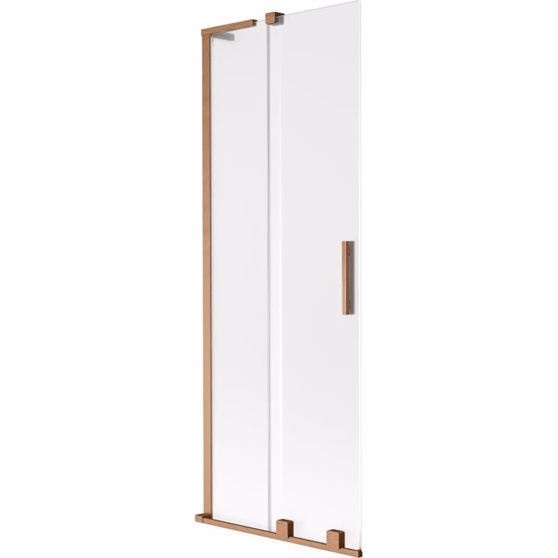 MEXEN/S - Velar L dvojkrídlová posuvná vaňová zástena 70 x 150, dekor, meď kartáčovaná 896-070-003-31-65