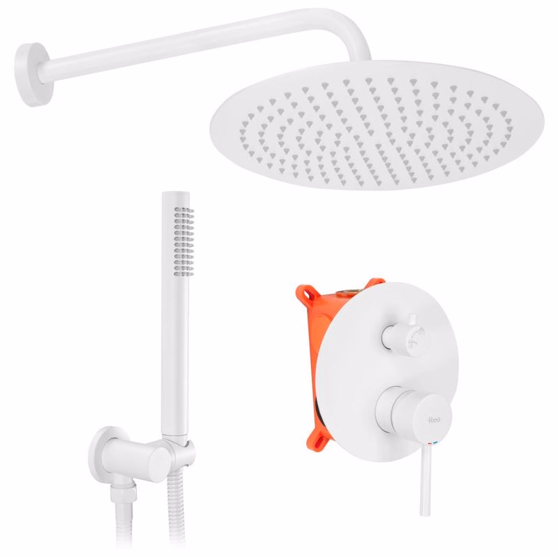 REA REA - Podomietkový sprchový set Lungo biela + BOX REA-P8540