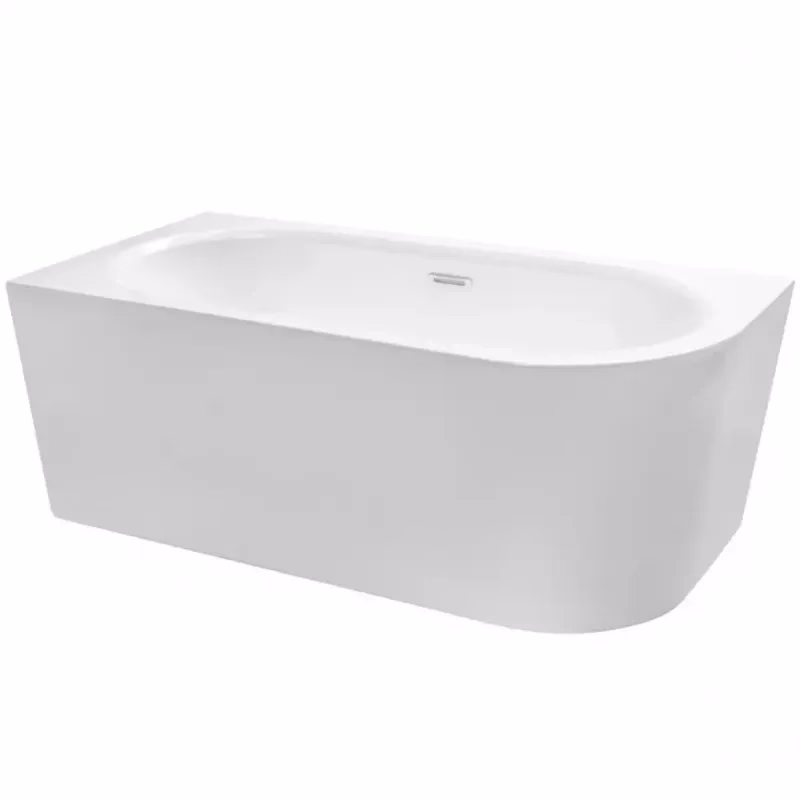 Voľne stojaca vaňa nástenná Avita A-Line 160L + sifón klik-klak zlatá
