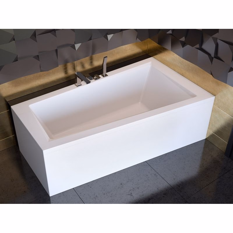 BESCO - Asymetrická vaňa INTIMA - Nožičky k vani - Bez nožičiek, Rozmer vane - 160 × 90 cm, Spôsob prevedenia - Pravé VANINTI16P