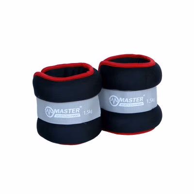 Kondičná záťaž na zápästie a nohy MASTER 2 x 1,5 kg - neopren