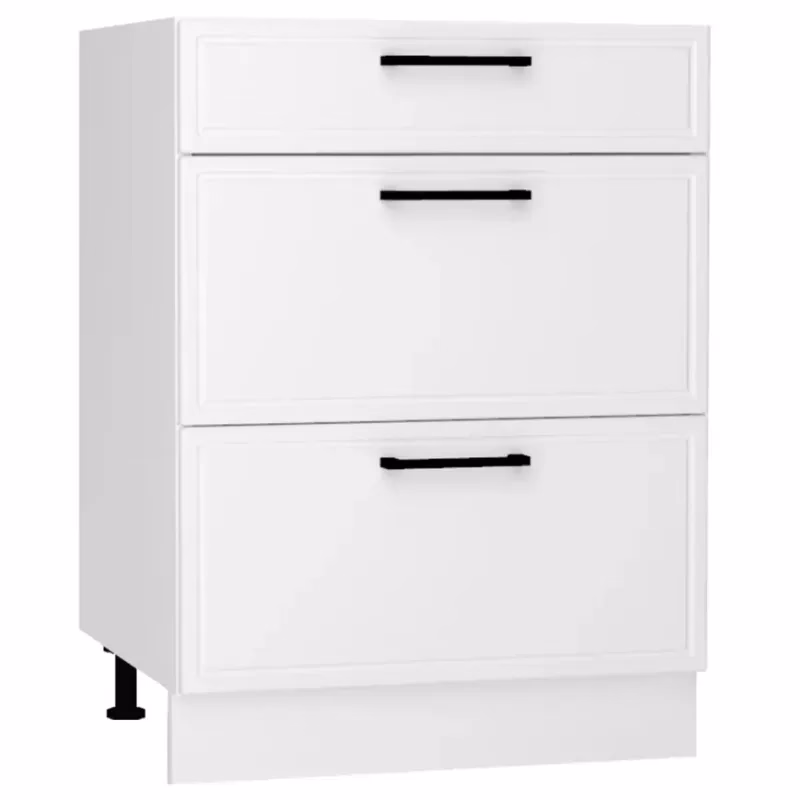 Kuchynská skrinka Emily D60S/3 biely hrášok mat