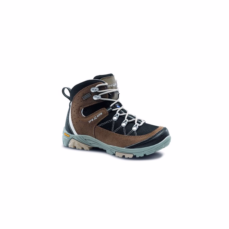 Juniorská vysoká turistická obuv TREZETA Cyclone Wp Jr, Black Brown