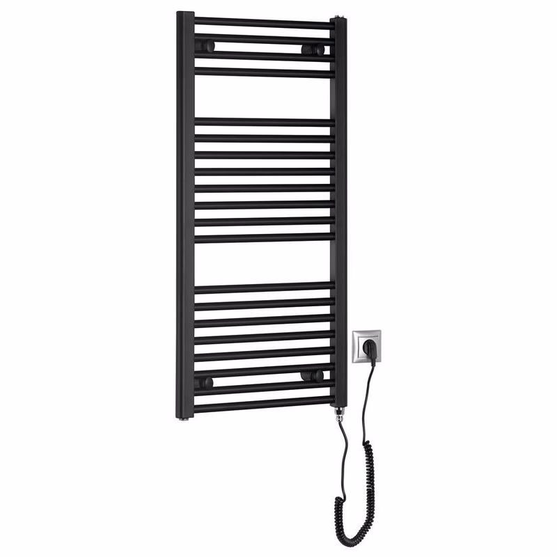AQUALINE - DIRECT-E elektrické vykurovacie teleso, rovné, 450x960 300 W, čierna ILE94TB