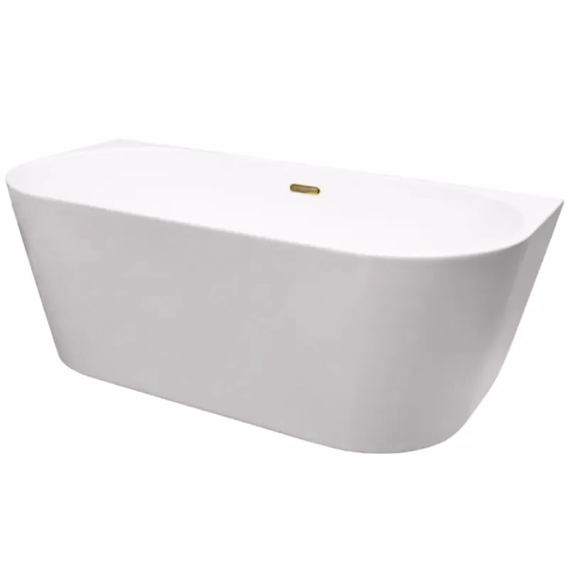 Voľne stojaca vaňa nástenná Vica New 160/80 + sifón klik-klak čistený z hora s prepadom štrbinovým slim čierny