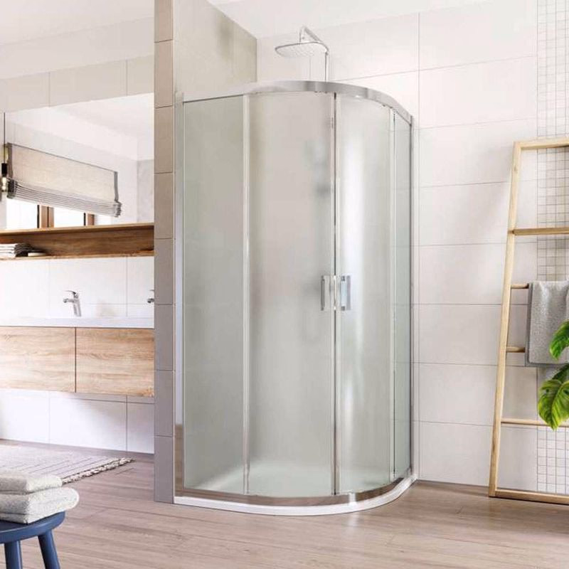 Mereo Sprchovací kút, Lima, štvrťkruh, R 550, zasúvací, 90x90 cm, chróm ALU, sklo Point CK608B22K