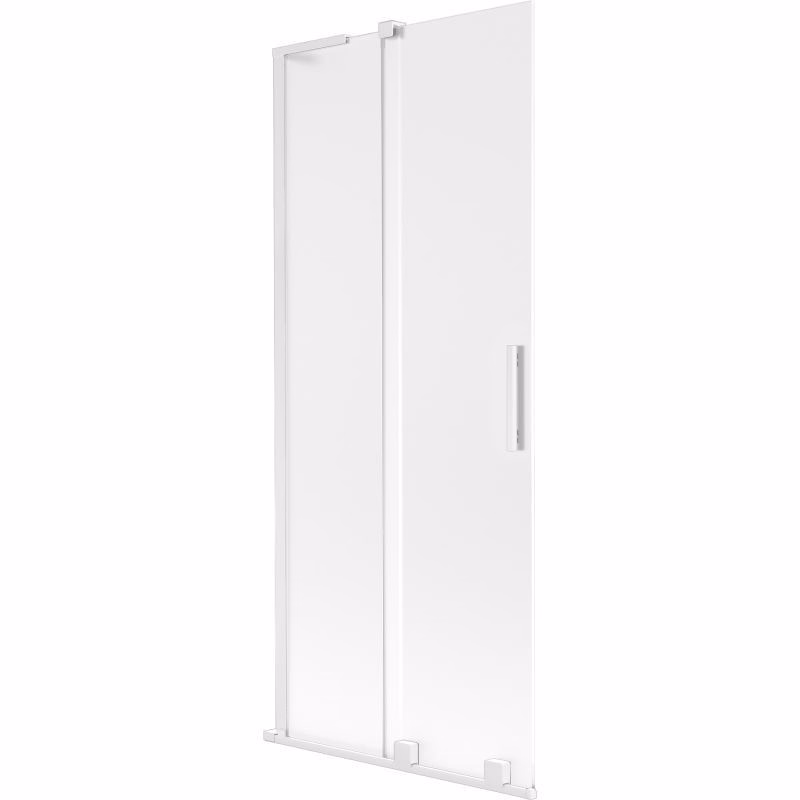 MEXEN/S - Velar L dvojkrídlová posuvná vaňová zástena 80 x 150, dekor, biela 896-080-003-31-20