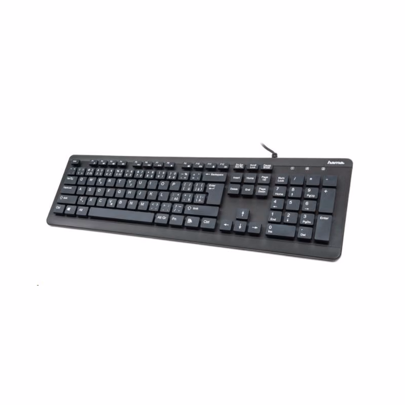 Hama vodeodolná klávesnica KC-600, káblová, čierna - SK