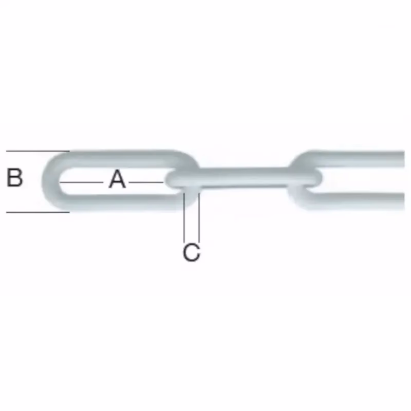Biela reťaz 6 mm z pvc