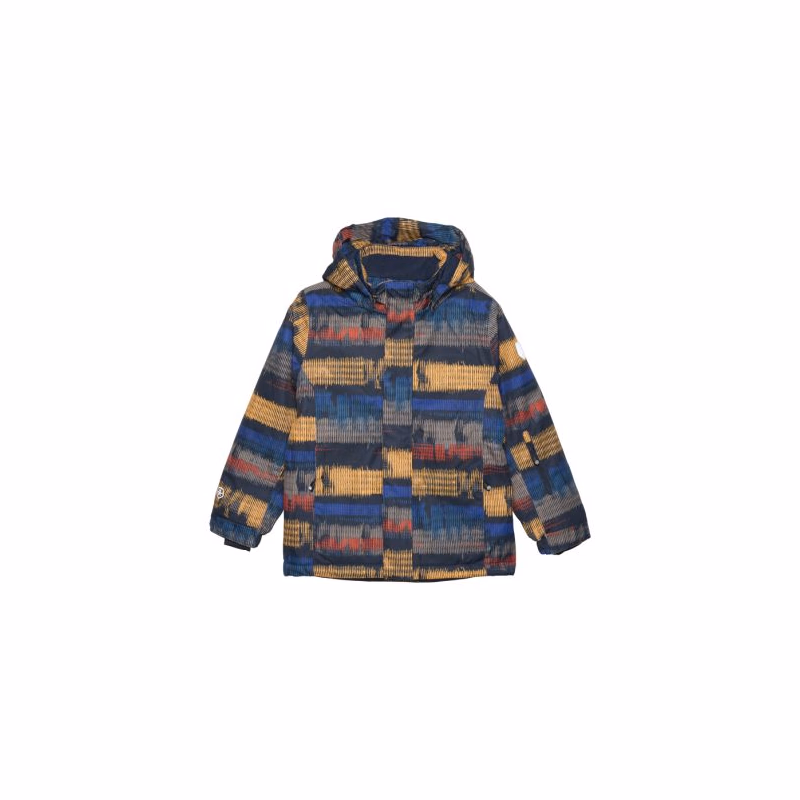 Chlapčenská lyžiarska bunda COLOR KIDS Ski Jacket - AOP, total eclipse 741119.7850