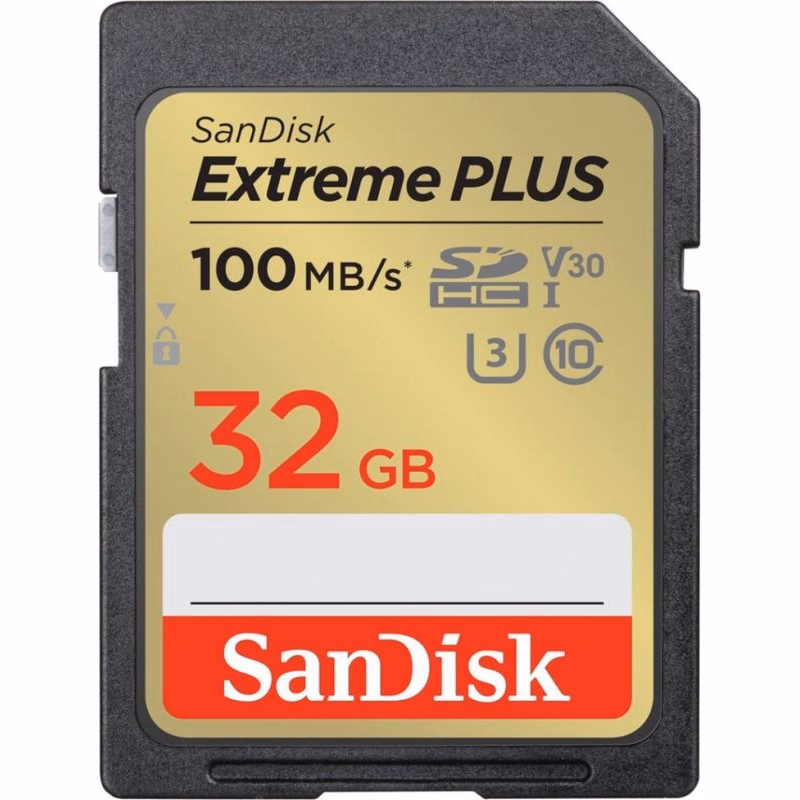 SanDisk SDHC karta 32GB Extreme PLUS (100 MB/s Class 10, UHS-I U3 V30)