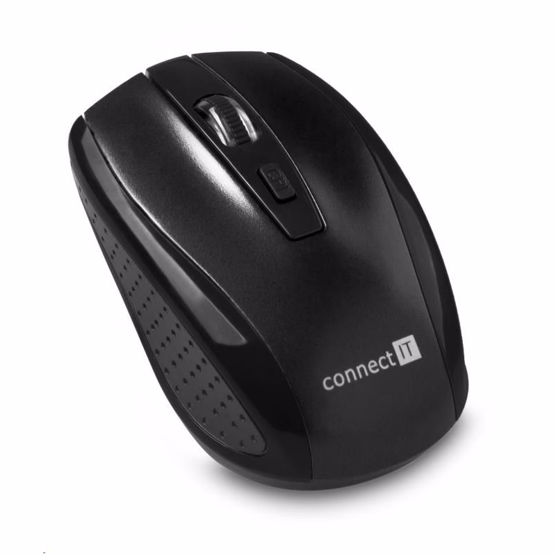CONNECT IT Bezdrôtová optická myš (+ 2x AAA batéria zadarmo), čierna