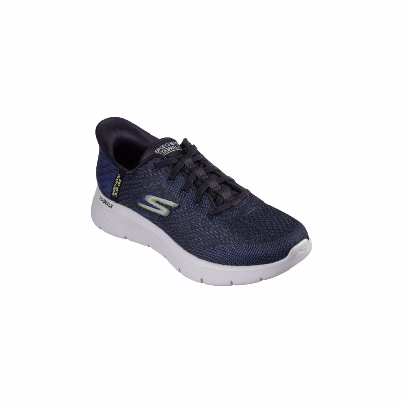 Pánska rekreačná obuv SKECHERS Go Walk Flex New World Slip-Ins navy lime