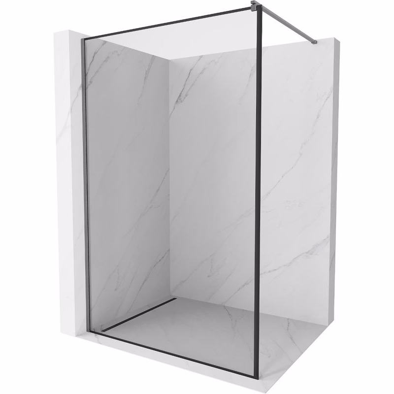 MEXEN/S - Kyoto Sprchová zástena WALK-IN 60 x 200, čierny vzor 8 mm, grafit kartáčovaná 800-060-101-66-70