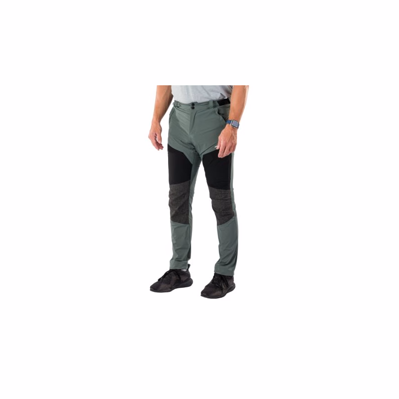 Pánske turistické nohavice NORTHFINDER SILVESTRE-680greengreyblack