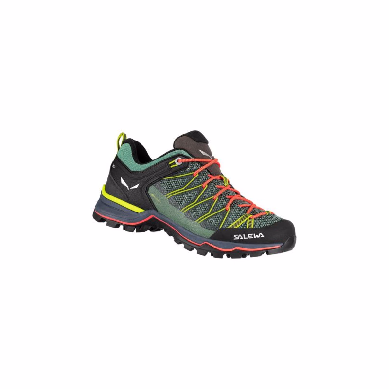 Dámska nízka turistická obuv SALEWA Mountain Trainer Lite GTX W feld green flue coral