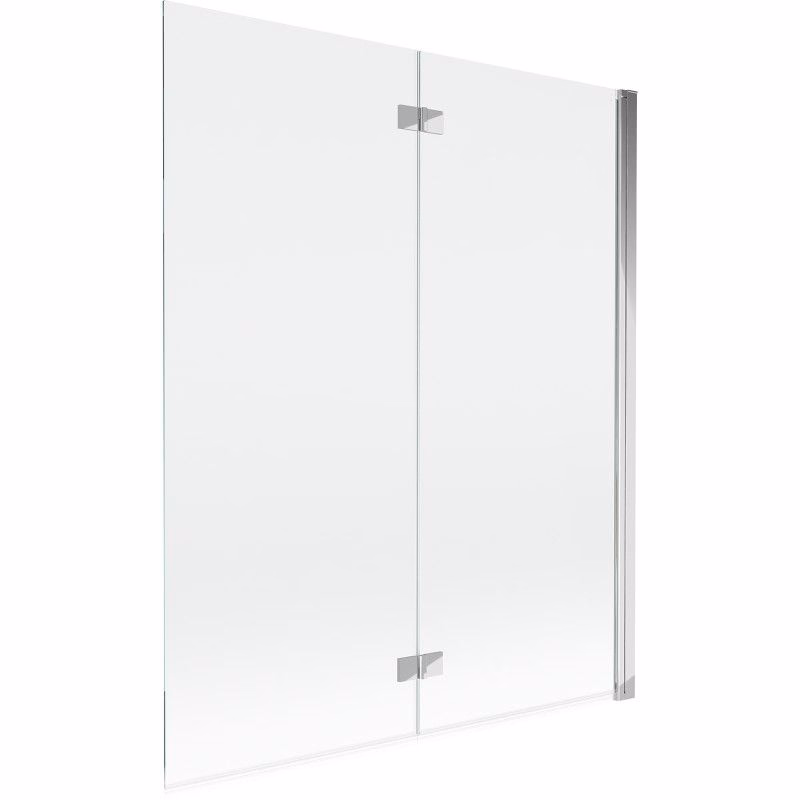 MEXEN - MIST vaňová zástena 140x150 cm 6mm 2-s, chróm, číra, pravá 8A9-140-002-01-00-P