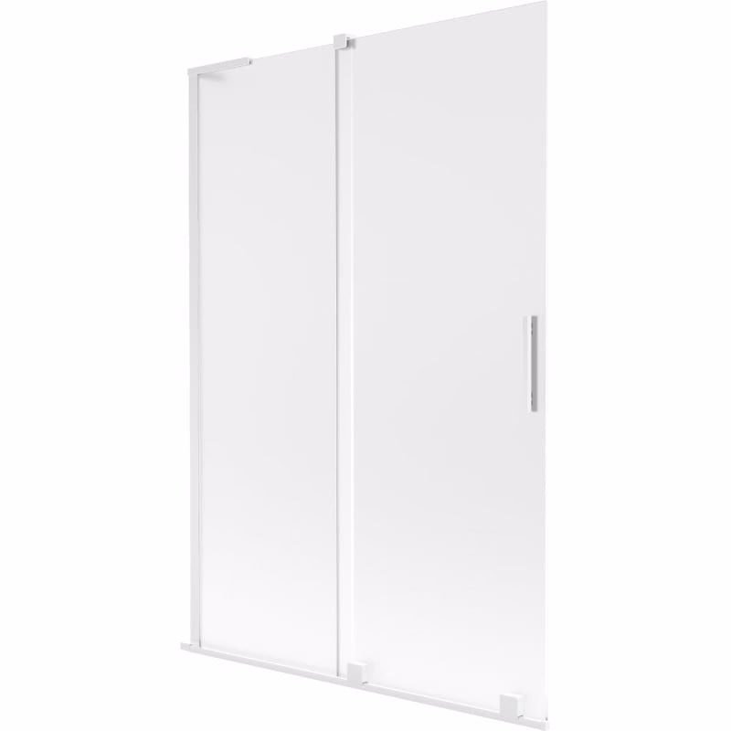 MEXEN/S - Velar L dvojkrídlová posuvná vaňová zástena 120 x 150, dekor, biela 896-120-003-31-20