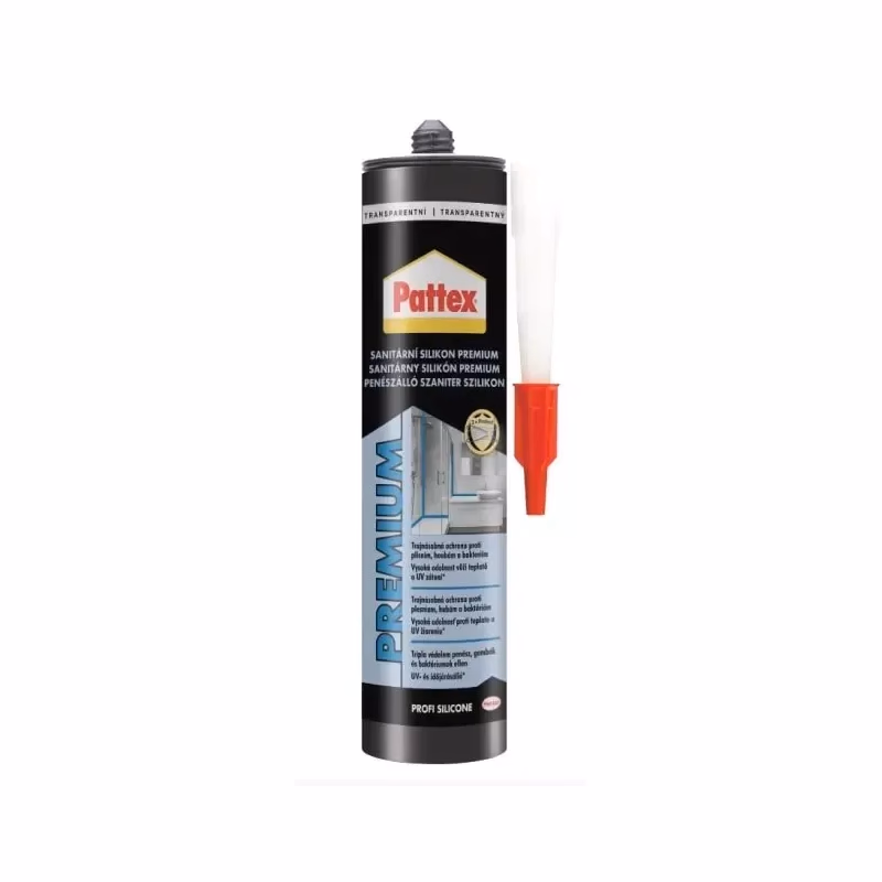PATTEX Sanitárny silikón Premium trojitá ochrana proti plesniam transparent 310 ml