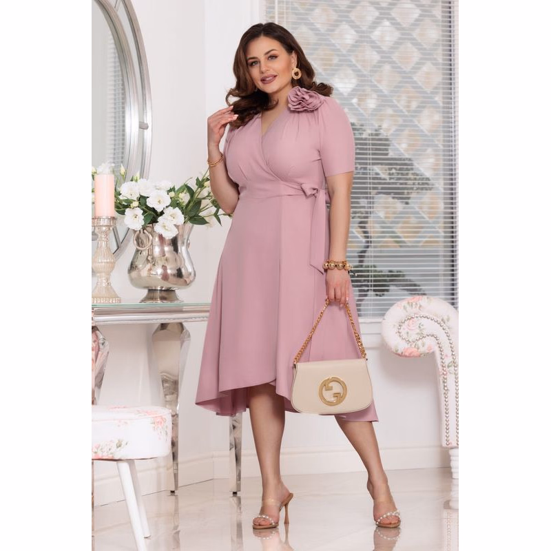 Elizabeth Collection Staroružové zavinovacie midi šaty Veľkosť: XL