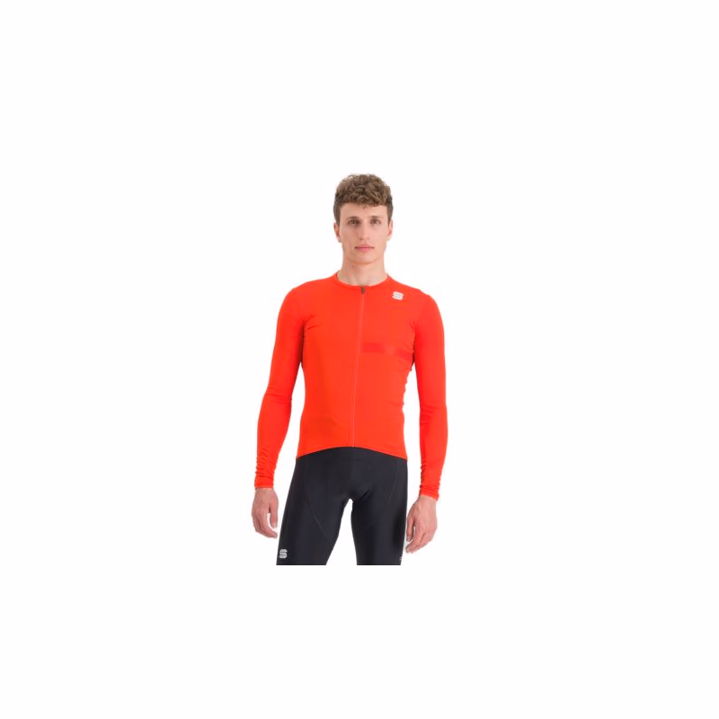 Pánsky cyklistický dres s dlhým rukávom SPORTFUL Matchy long sleeve jersey, chili red