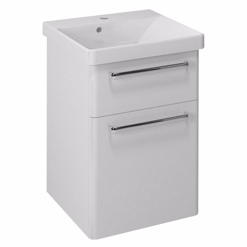 SAPHO - THEIA umývadlová skrinka 46,4x70x44,2cm s umývadlom THALIE, 2xzásuvka, biela (TH050) TH050-3030-01