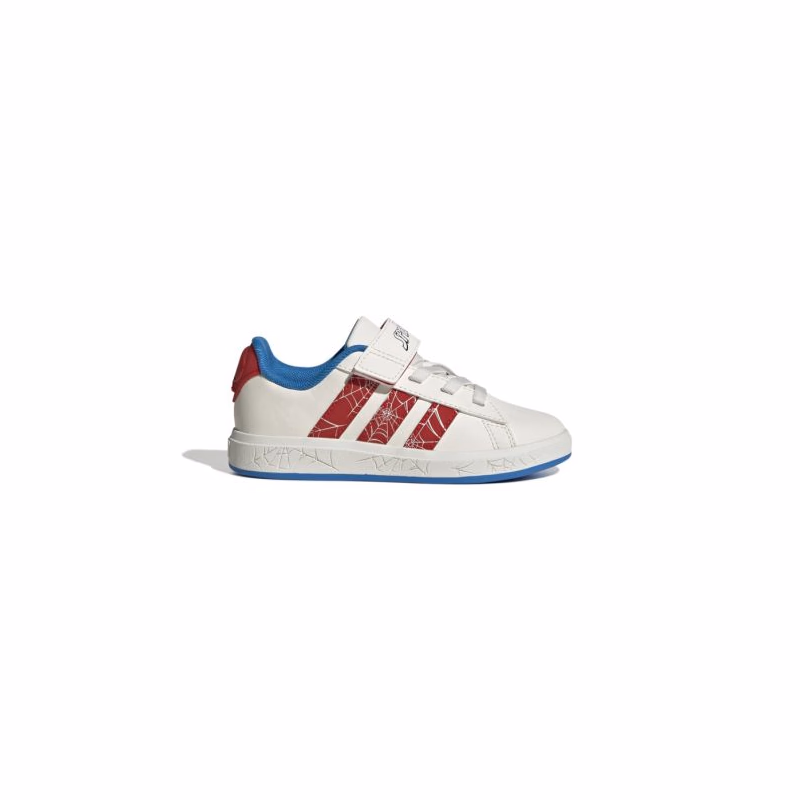 Chlapčenská rekreačná obuv ADIDAS Grand Court Spider Man K cloud white pure ruby bright blue