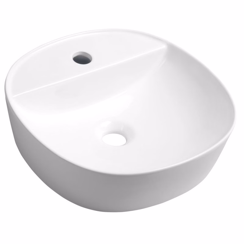 SAPHO - LUGANO keramické umývadlo na dosku, priemer 40cm, biela AR491