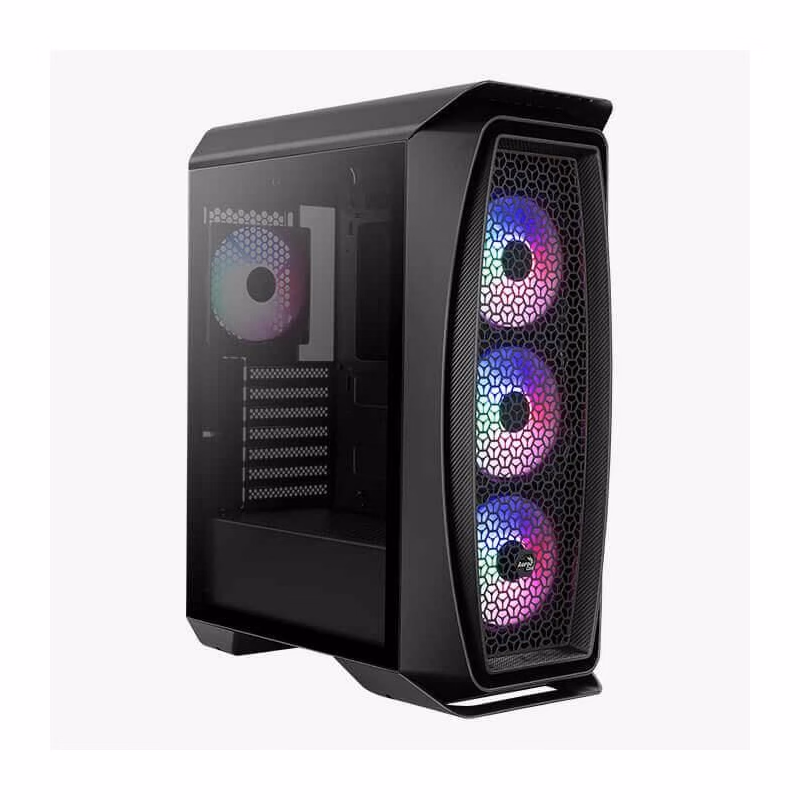 AEROCOOL skriňa Aero One Frost ML G, Mid tower, 2x USB 3.0, 2x audio, 4x 120mm RGB Fan, bez zdroja