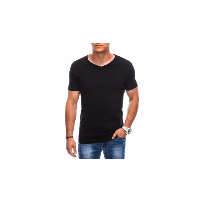 Pánske tričko s krátkym rukávom s v-výstrihom EDOTI T-shirt EM-TSBS-0101 V-1 black