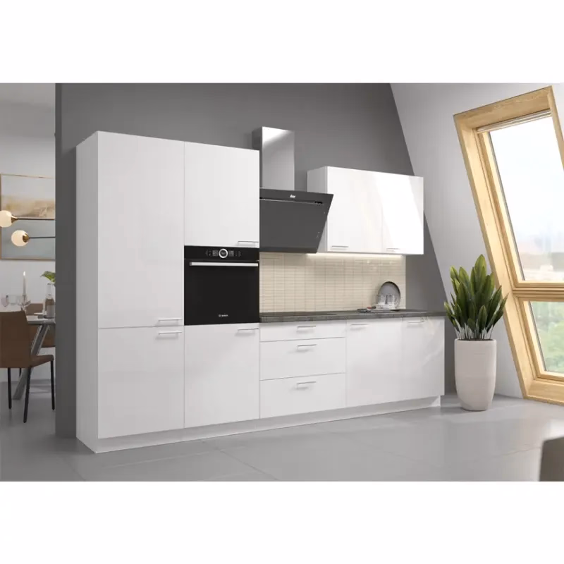 Kuchynská linka Lara 310 MDF biela lesklá bez dosky