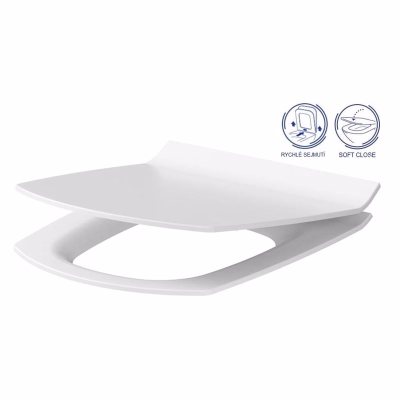 CERSANIT - WC sedátko CARINA SLIM DUROPLAST ANTIB. SC ECO jedno tlačidlo K98-0135