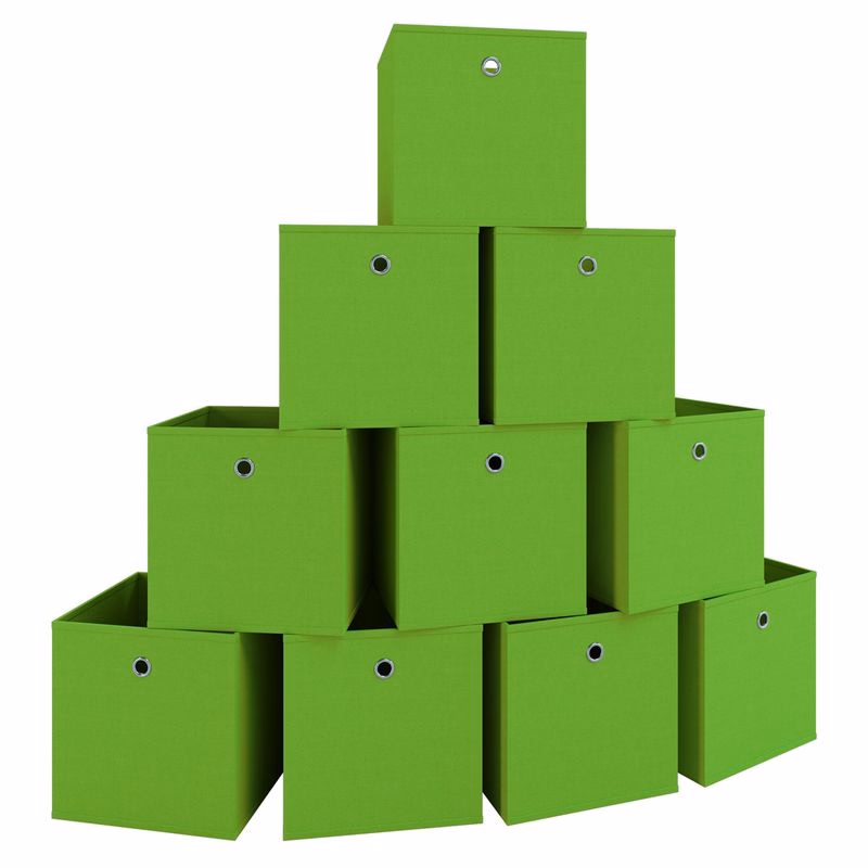 Skladací box Boxas, 10 ks, zelený