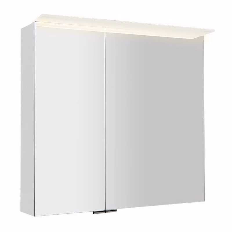 SAPHO - LINEX galérka s LED osvetlením, 80x70x15cm, biela LX080-0030