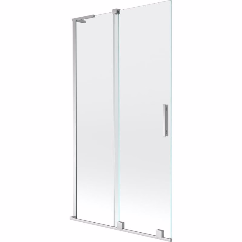 MEXEN/S - Velar L dvojkrídlová posuvná vaňová zástena 100 x 150, transparent, chróm 896-100-003-01-01