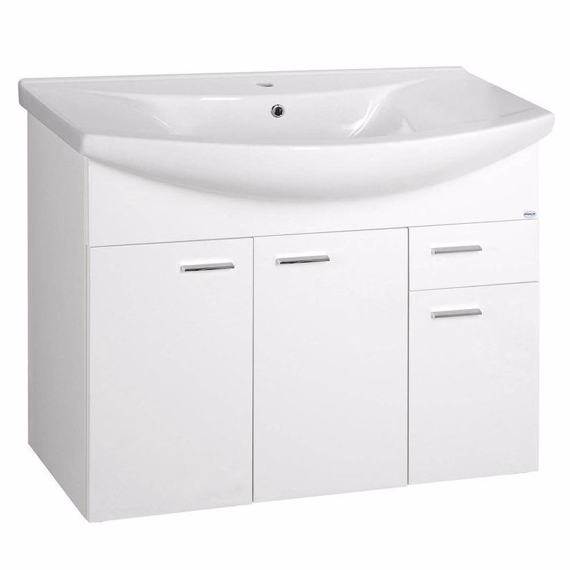 AQUALINE - ZOJA umývadlová skrinka 93x74x34cm, biela 51094A