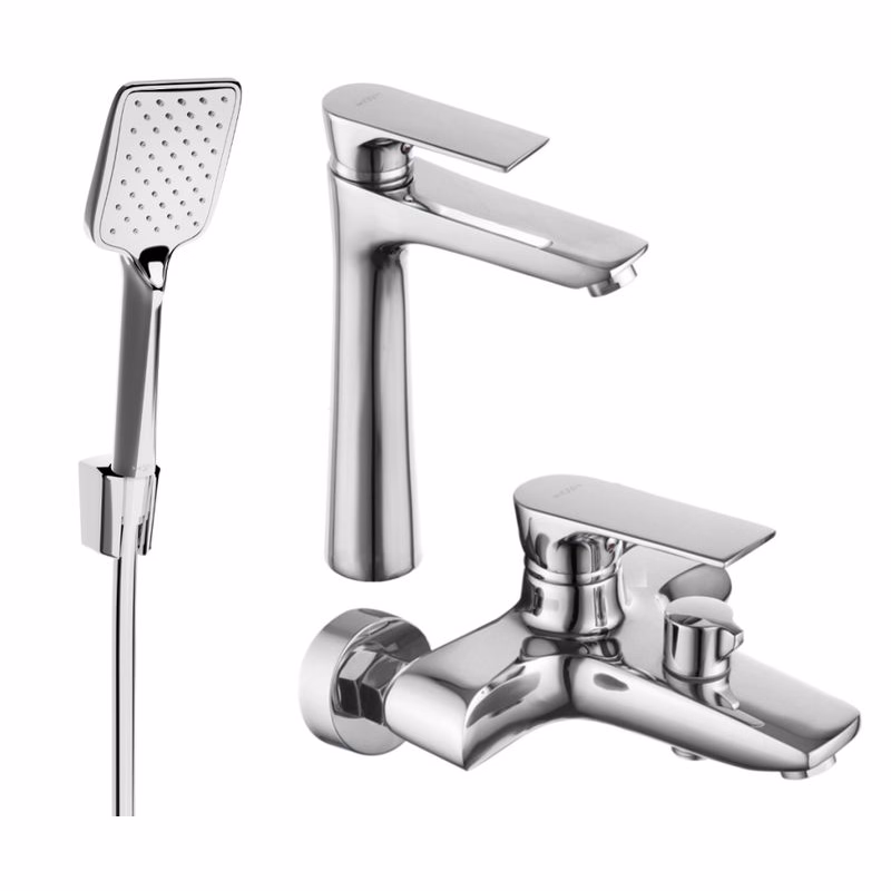 MEXEN/S - Axel R62 SET vaňová a umývadlová batéria, chróm 73813R62-00
