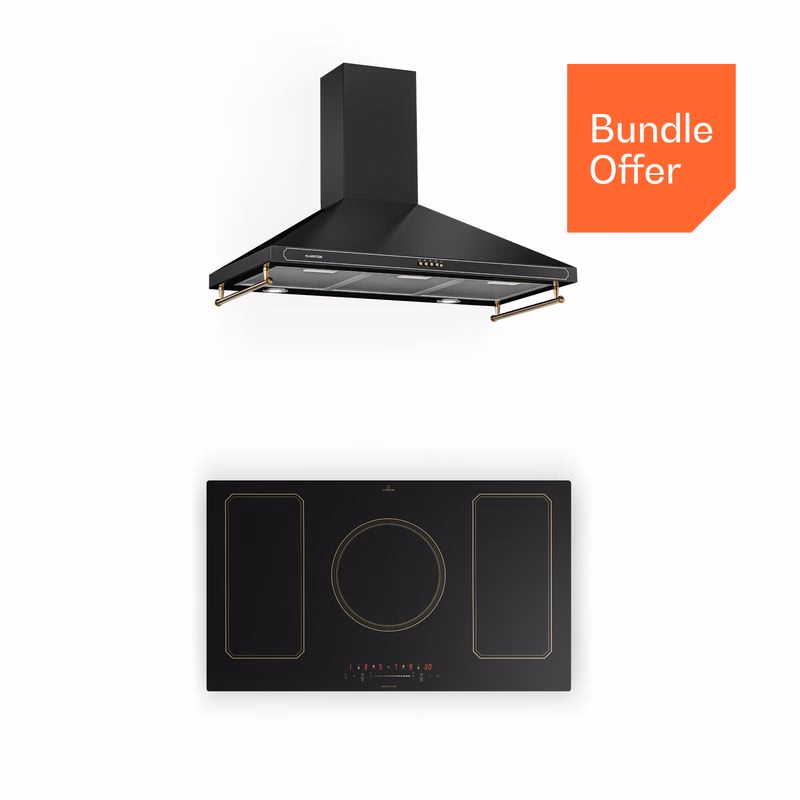 Klarstein Victoria 90 Duo Set indukcia s digestorom, 90 cm, indukčné varné dosky, digestor