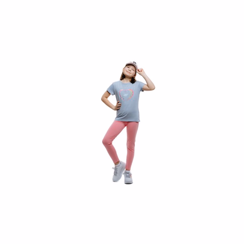 Dievčenské legíny 4F JUNIOR TIGHTS CAS F039-56S-LIGHT PINK