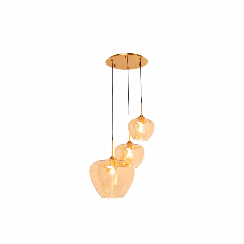 Amber závesná lampa Ø45 cm zelená