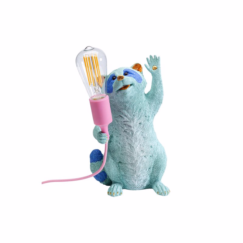 Racoon stolová lampa zeleno-modrá
