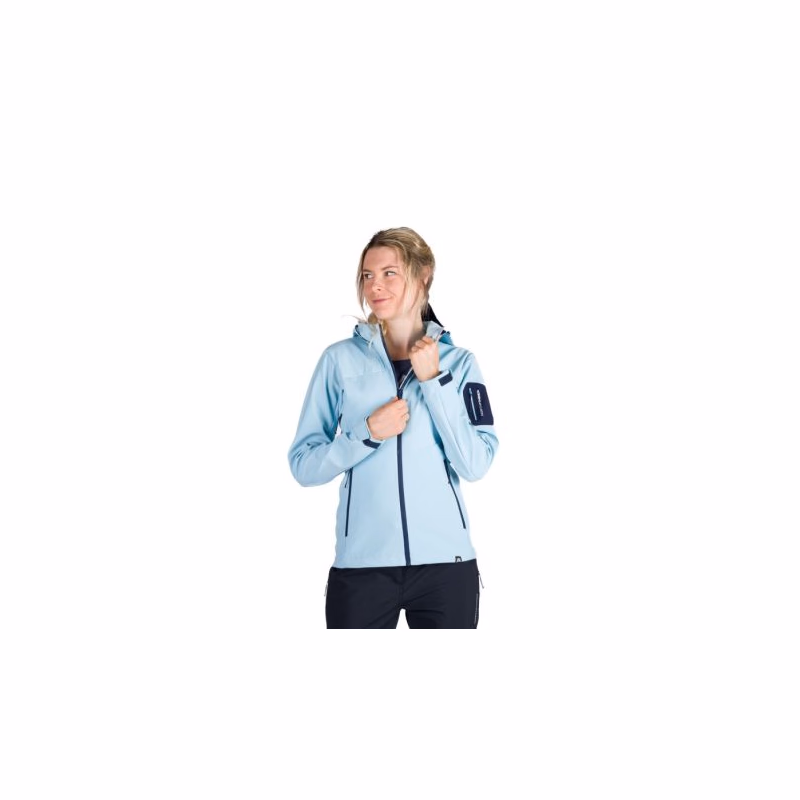 Dámska turistická softshellová bunda NORTHFINDER ANGIE-368skyblue