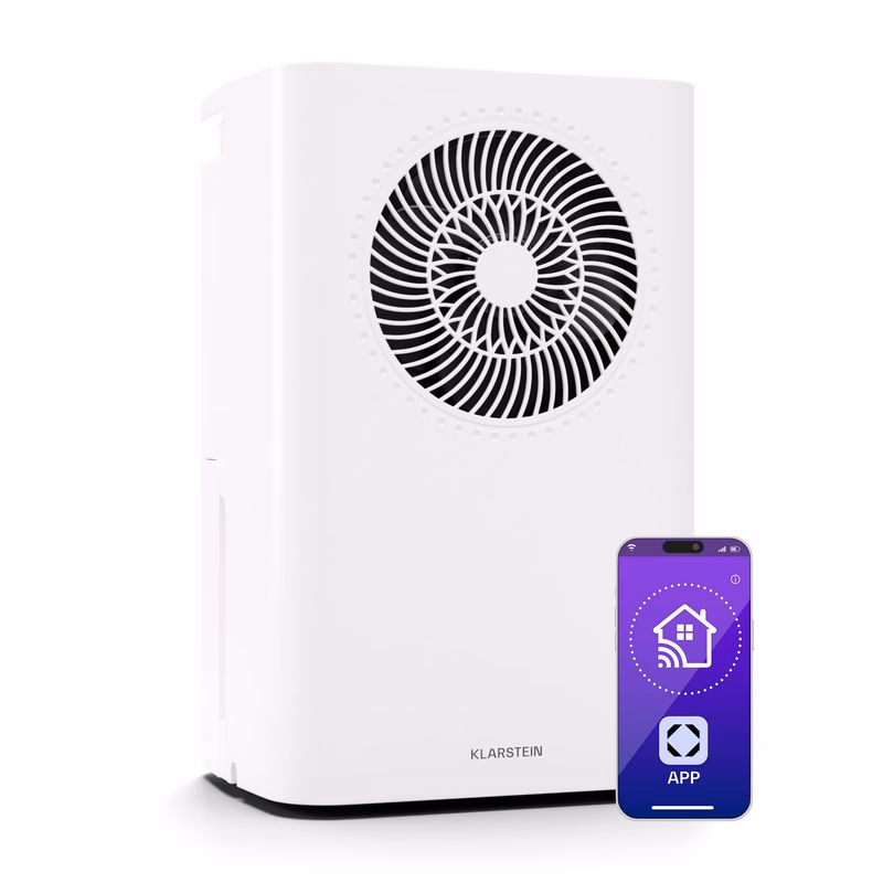Klarstein CircleDry Smart 16 L odvlhčovač vzduchu, 16 L/deň, 290 W, 30-40 m², WiFi, časovač, filter