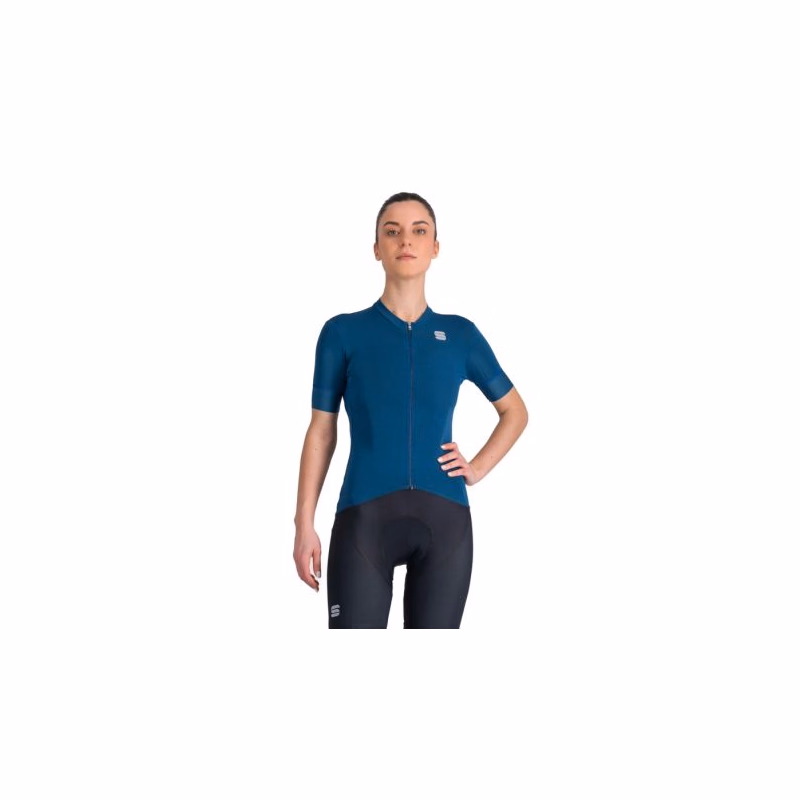 Dámsky cyklistický dres s krátkym rukávom SPORTFUL Monocrom w jersey, blue sea