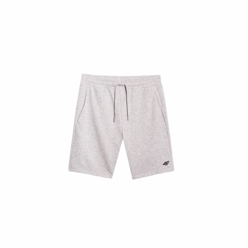 Pánske teplákové kraťasy 4F SHORTS CAS M543-27M-COLD LIGHT GREY MELANGE