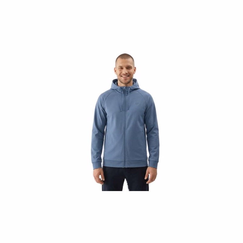 Pánska tréningová mikina so zipsom 4F SWEATSHIRT FNK M631-32M-DENIM MELANGE