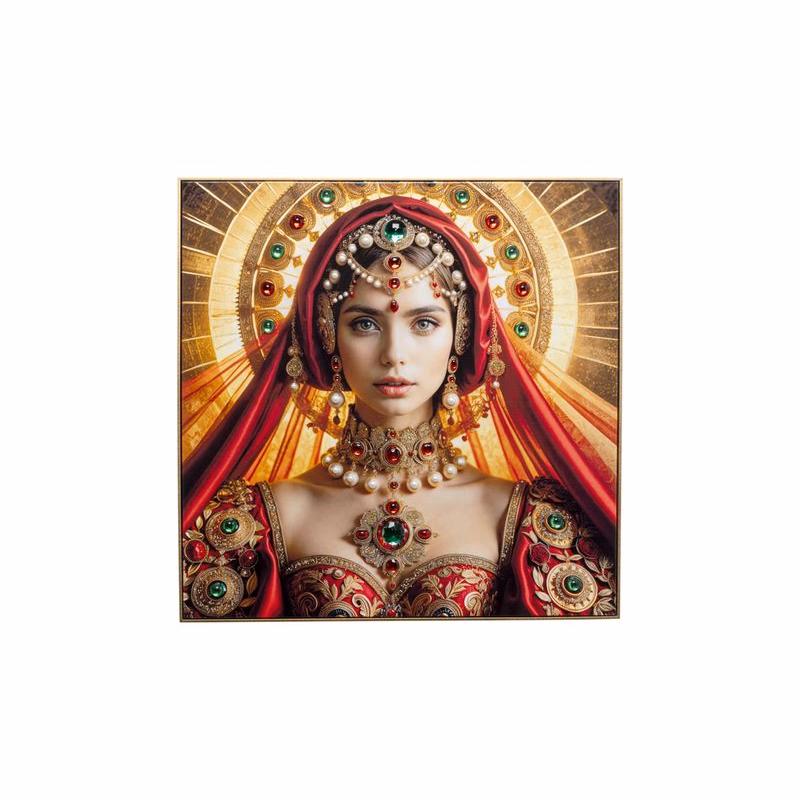 Saint Halo Lady obraz v ráme 100x100 cm