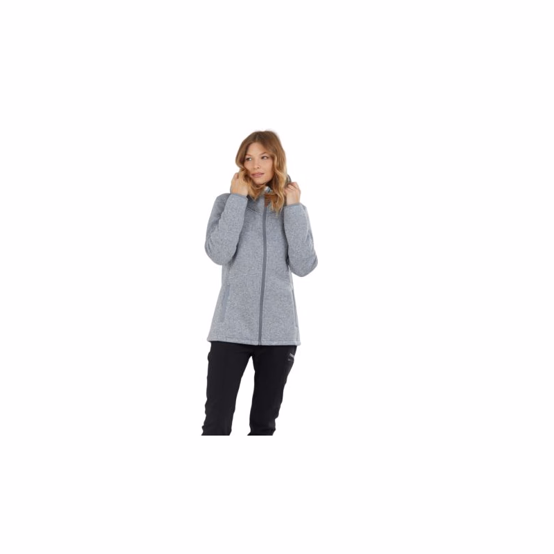 Dámska zateplená mikina so zipsom FUNDANGO Ara Fleece Jacket-745- grey heather